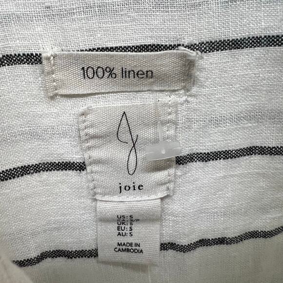 Joie White and Black Striped Blouse - Picture 11 of 14